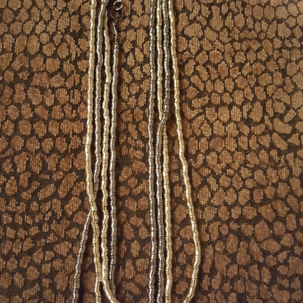 Exquisite beaded necklaces in gold and silver tone